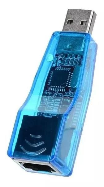 Imagem de Adaptador Lan Wireless Usb 2.0 Placa Rede Externa Rj45 Azul