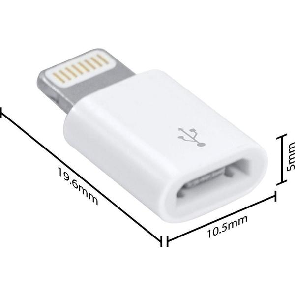 Imagem de Adaptador Lightning 8 Pinos Para Micro Usb