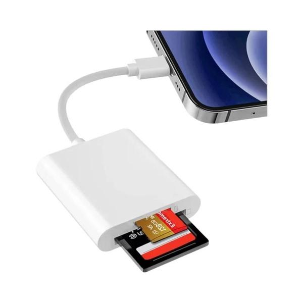 Imagem de Adaptador Lightning para Leitor de Cartão SD - iPhone 12/13/14/15 Pro Max