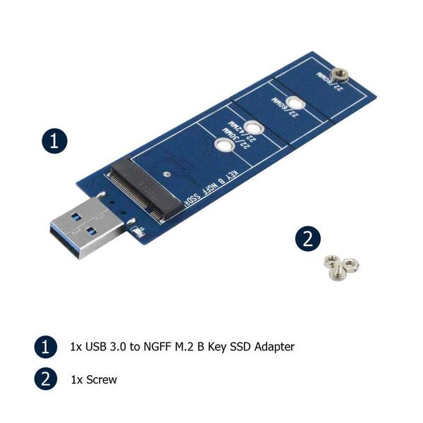 Imagem de Adaptador M.2 para USB GODSHARK B Key M.2 SSD USB 3.0