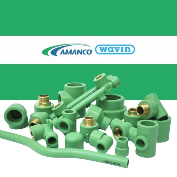 Imagem de Adaptador Macho 110 x 4" BSP PPR Verde para Água Quente e Fria AMANCO