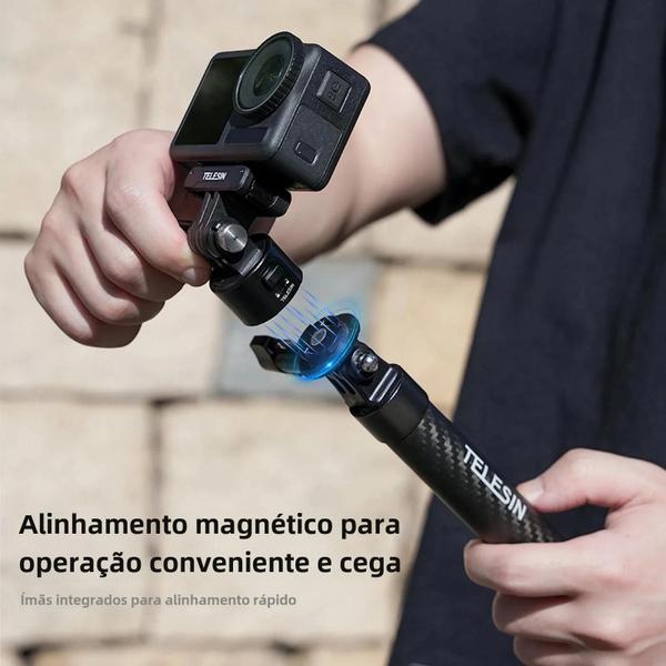 Adaptador Magnético de Liberação Rápida com Parafuso 1/4" para GoPro, Insta360 e DJI Osmo Action Imagem de Adaptador Magnético de Liberação Rápida com Parafuso 1/4" para GoPro, Insta360 e DJI Osmo Action