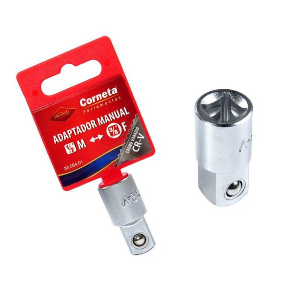 Adaptador Manual Casquete Profissional 1/2 Pol. Para 3/8 Corneta Crv Imagem de Adaptador Manual Casquete Profissional 1/2 Pol. Para 3/8 Corneta Crv