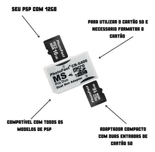 Imagem de Adaptador Memória Micro SD p/ PSP - Até 128GB