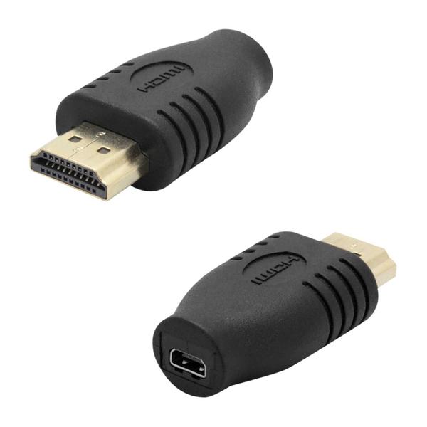 Imagem de Adaptador Micro Hdmi Fêmea X Hdmi Macho 4k Full Hd Gold