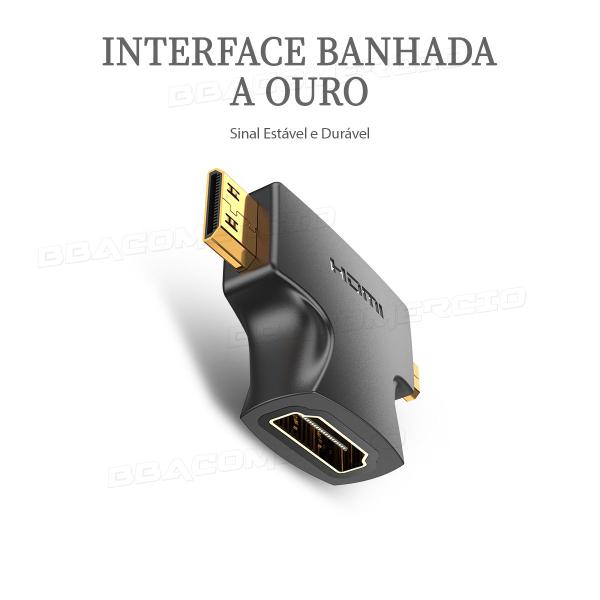 Imagem de Adaptador Micro HDMI para HDMI e Mini HDMI para HDMI Vention