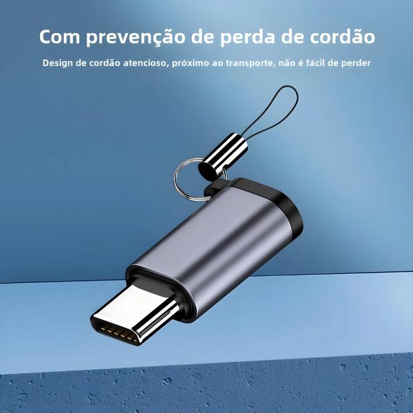 Imagem de Adaptador Micro USB para USB-C - Carregamento Rápido 480Mbps