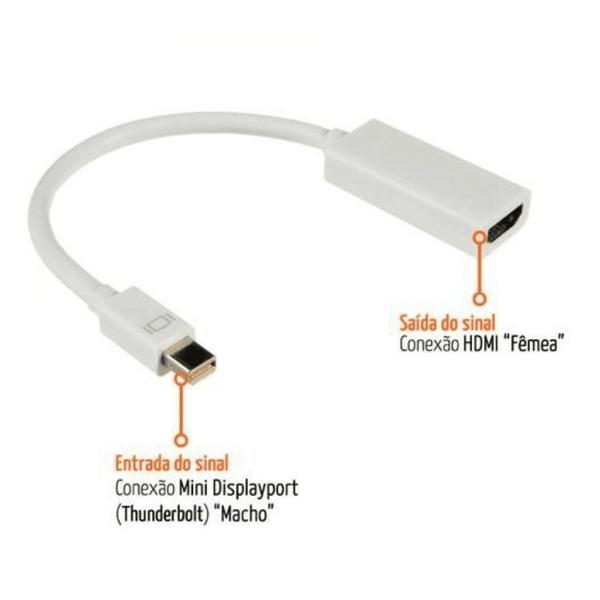 Imagem de Adaptador mini displayport para hdmi femea tomate - mtv-604