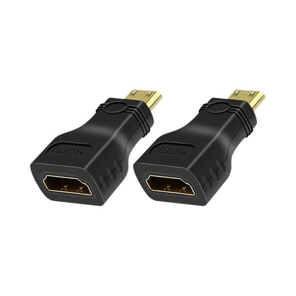 Imagem de Adaptador Mini HDMI Macho para HDMI Fêmea 4K 1080p - Conversor para Mini PC, HDTV e Câmera QGeeM