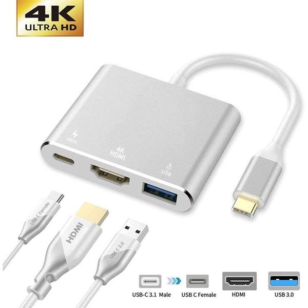 Imagem de Adaptador Multiportas Usb 3.0 Tipo C (m) Hdmi