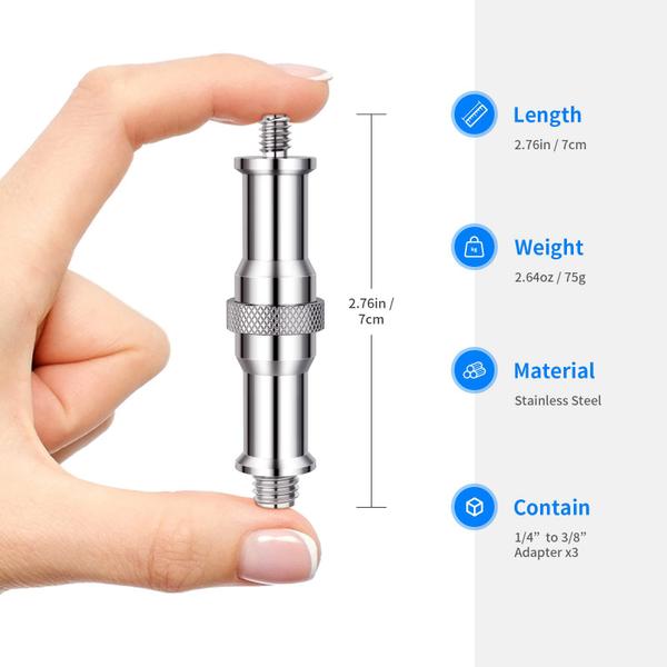 Imagem de Adaptador Neewer ST24 de 1/4 a 3/8 polegadas para suporte de luz de estúdio