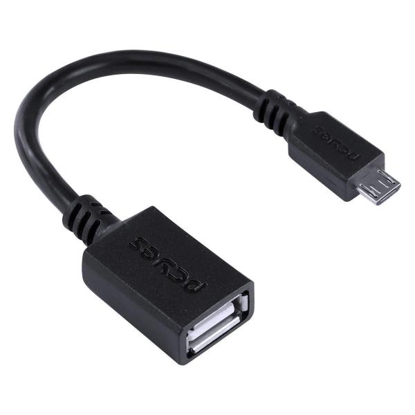 Imagem de Adaptador Otg Micro Usb Para Usb 2.0 15Cm Preto