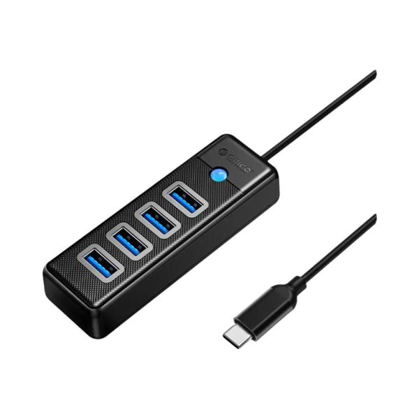 Imagem de Adaptador OTG Tipo C para 4 Portas USB 3.0 - Hub de Alta Velocidade para PC e Macbook Pro