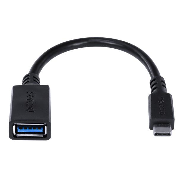 Imagem de Adaptador OTG Tipo C para USB a 3.0 para Celular Smartphone 15 CM Preto - P3AMUP-15