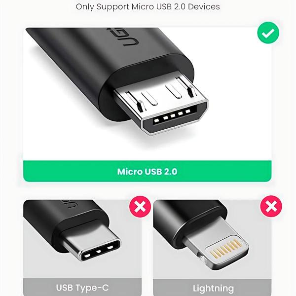 Imagem de Adaptador OTG Usb 2.0 Fêmea para V8 Micro USB Macho