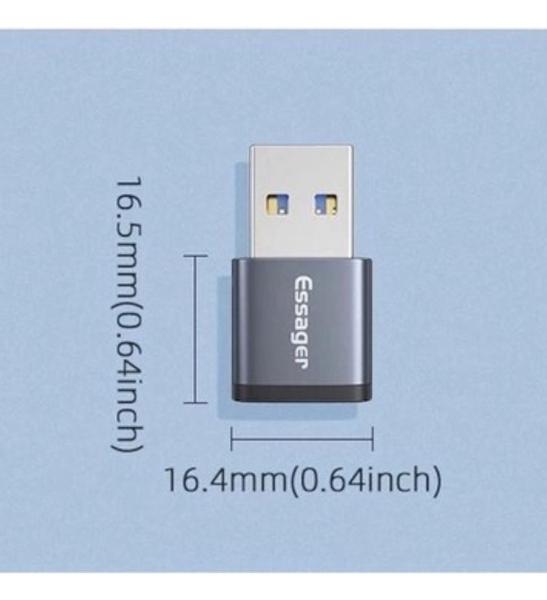 Imagem de Adaptador Otg Usb 3.1 (macho) Para Tipo-c (fêmea) Essager