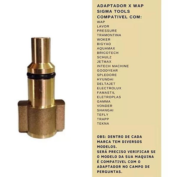 Imagem de Adaptador para Canhão de Espuma Wap Lavor Sigma Tools