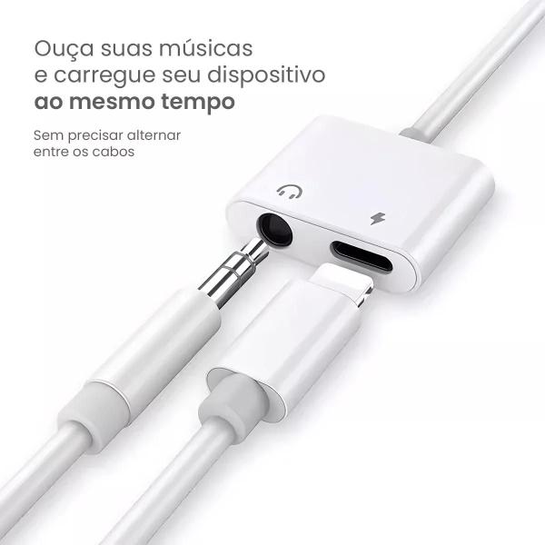 Imagem de Adaptador Para i-p Dual Lightning Carrega Fone Duplo