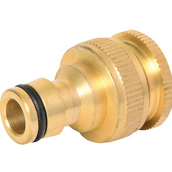 Imagem de Adaptador para Mangueira de Bronze 1/2" e 3/4" Dourado Ergo