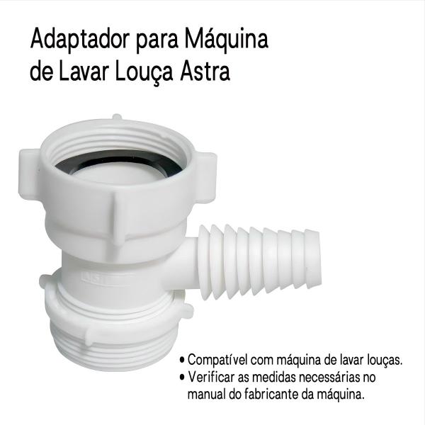 Imagem de Adaptador Para Máquina Lavar Para Sifão - Astra