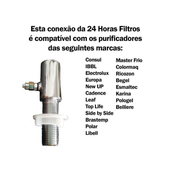 Imagem de Adaptador Para Torneira Filtro E Purificador Agua Bancada Compatível Consul IBBL Electrolux +Canopla