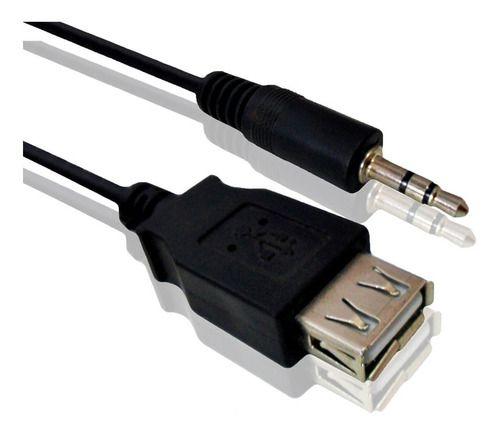 Imagem de Adaptador Para Usb Fêmea X P2 Macho Entrada Auxiliar