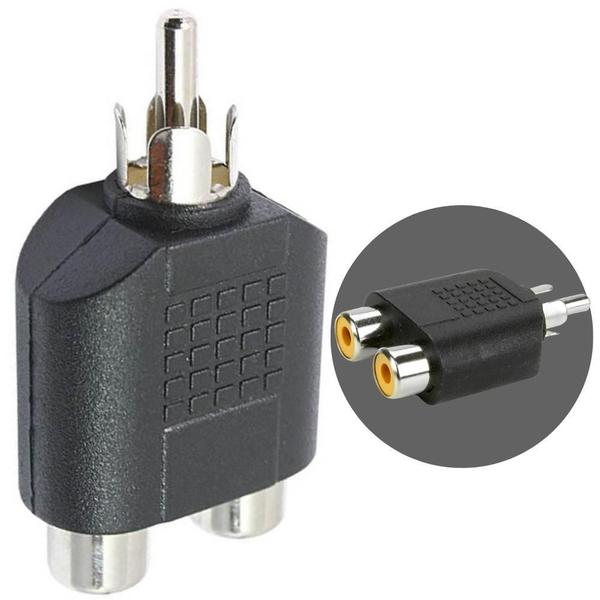 Imagem de Adaptador Plug Conector Rca X 2rca Femêa Chipsce - Unitário