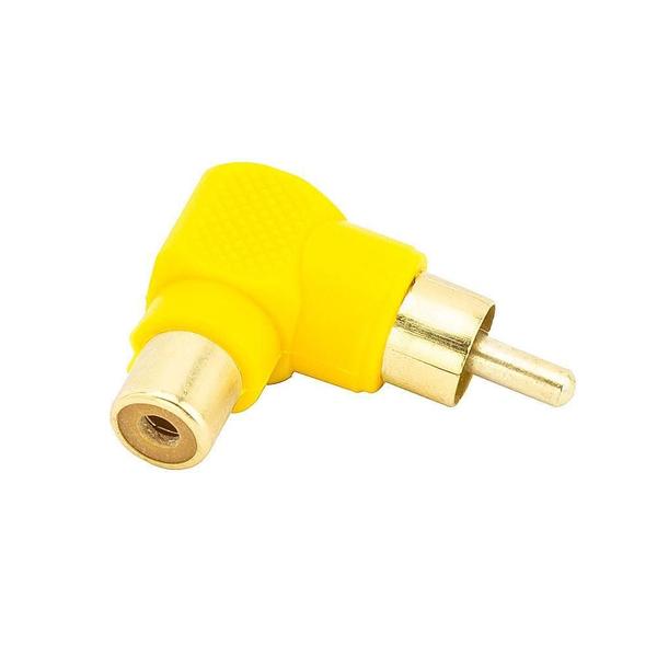 Adaptador Rca 90 Graus Amarelo - Cirilo Cabos Imagem de Adaptador Rca 90 Graus Amarelo
