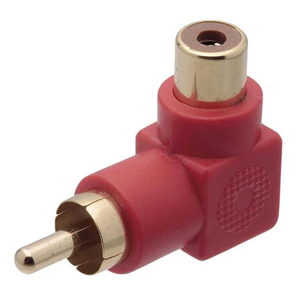 Imagem de Adaptador RCA 90 Graus Ponta GOLD Vermelho