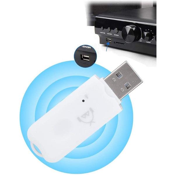 Imagem de Adaptador Receiver Transmissor Musicas Áudio Bluetooth Usb Pendrive Com Microfone