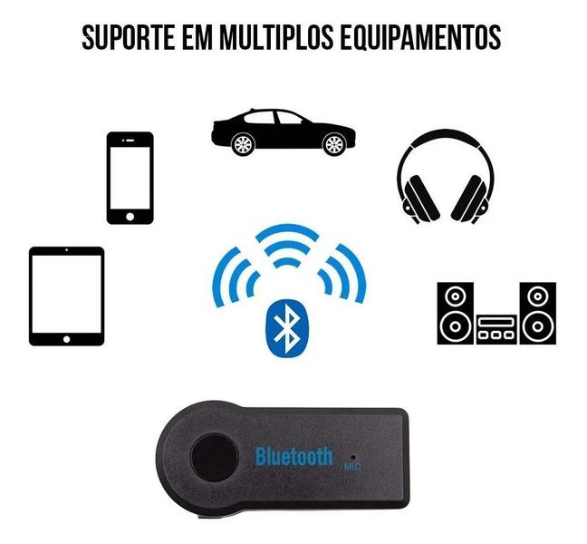 Imagem de Adaptador Receptor Bluetooth Usb Musica P2 Chamada Som Carro