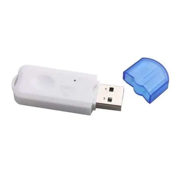 Imagem de Adaptador Receptor Bluetooth Usb Para Caixa De Som Doméstico Pc Notbook Carro Automotivo - Branco /AZ