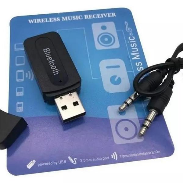 Imagem de Adaptador Receptor Bluetooth Usb Para Caixa De Som Doméstico Pc Notbook Carro Automotivo - dongle