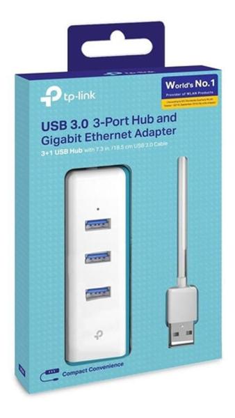 Imagem de Adaptador Rede Ethernet Gigabit Hub Usb 3.0 3P Tp-Link Ue330