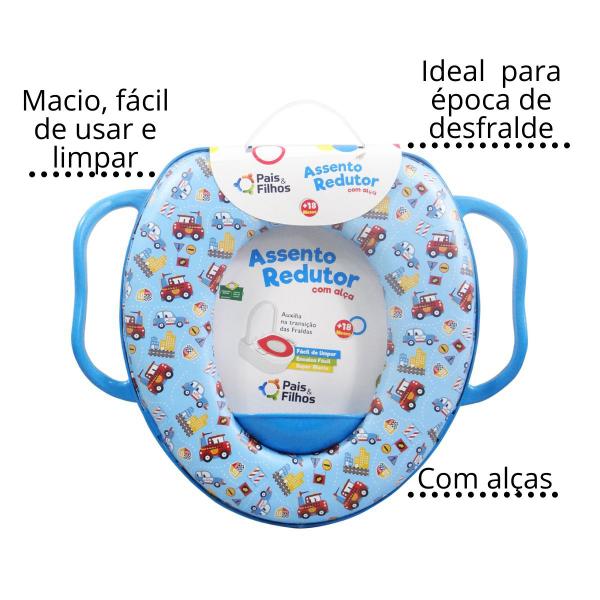 Imagem de Adaptador redutor assento macio privada infantil com alças segurança