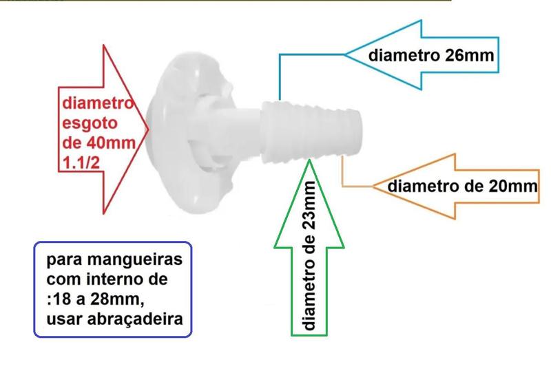 Imagem de Adaptador reto para Máquina De Lavar Amanco - 350725RETO