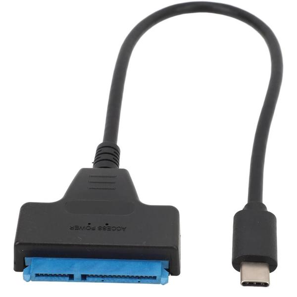 Imagem de Adaptador Sata 3 5Gbps USB Tipo C 3.1 Para HD SSD Externo 2.5" Cabo Case Conversor