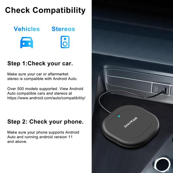 Imagem de Adaptador sem fio Android Auto Anyfar B4 Dual-core 5G