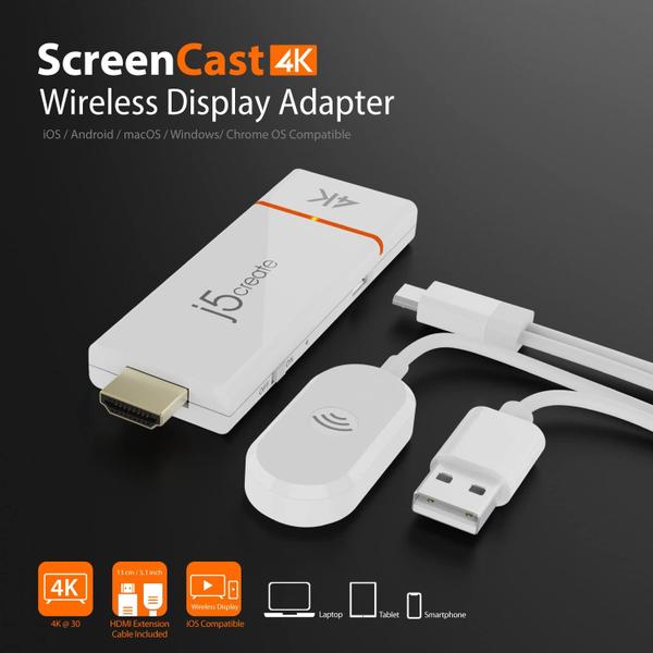 Imagem de Adaptador sem fio j5create ScreenCast 4K Wireless Display