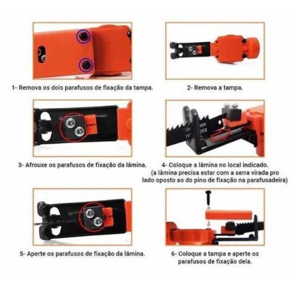 Imagem de Adaptador Serra Sabre Furadeira Parafusadeira Metal Madeira