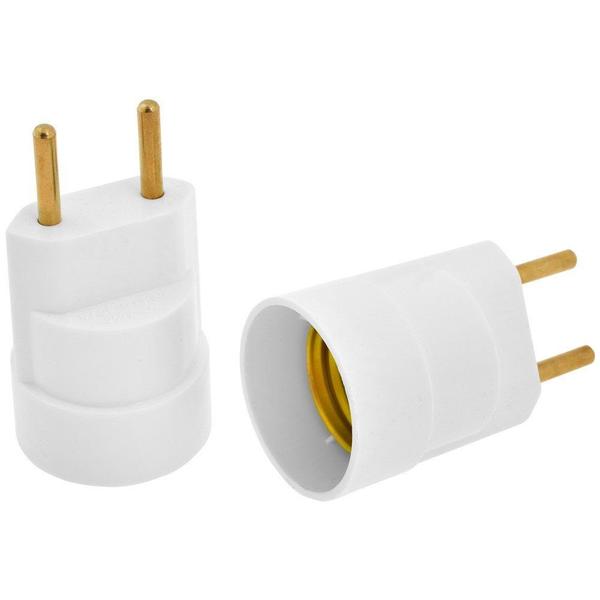 Imagem de Adaptador soquete e27 para tomada branco fertak tools