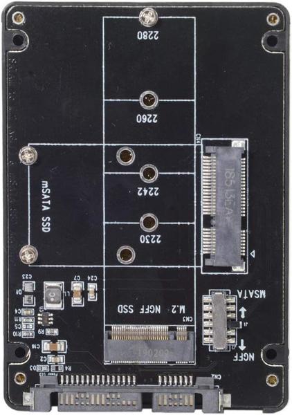 Imagem de Adaptador SSD M2 NGFF e mSATA Para SATA 3 Case 2.5" PC Notebook