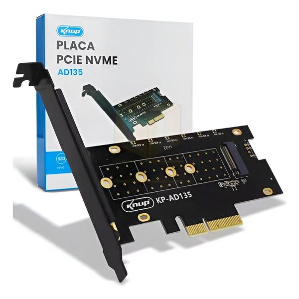 Imagem de Adaptador SSD Nvme M.2 para Pci-E 3.0 x4 4gbps Knup KP-AD135