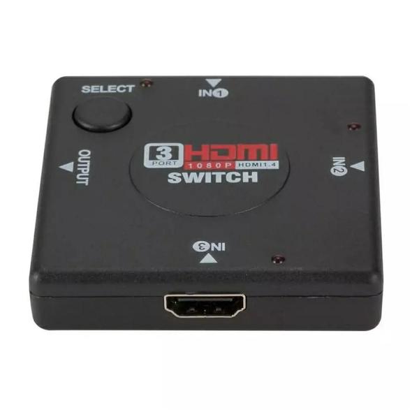 Adaptador Switch 3X1 Divisor 3 Portas Hdmi Para Tv Note Sh-01 - Lotus Imagem de Adaptador Switch 3X1 Divisor 3 Portas Hdmi Para Tv Note Sh-01