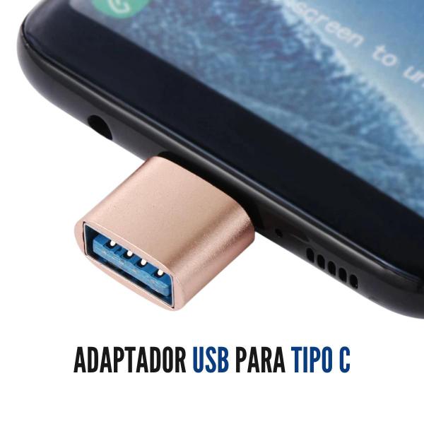 Imagem de Adaptador Tipo C 3.0 USB Fêmea Celular Compatível com Android USB 