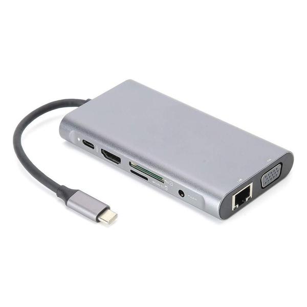 Imagem de Adaptador TIPO-C 3.0 x HDMI X VGA 10 em 1 LAN10/100/1000