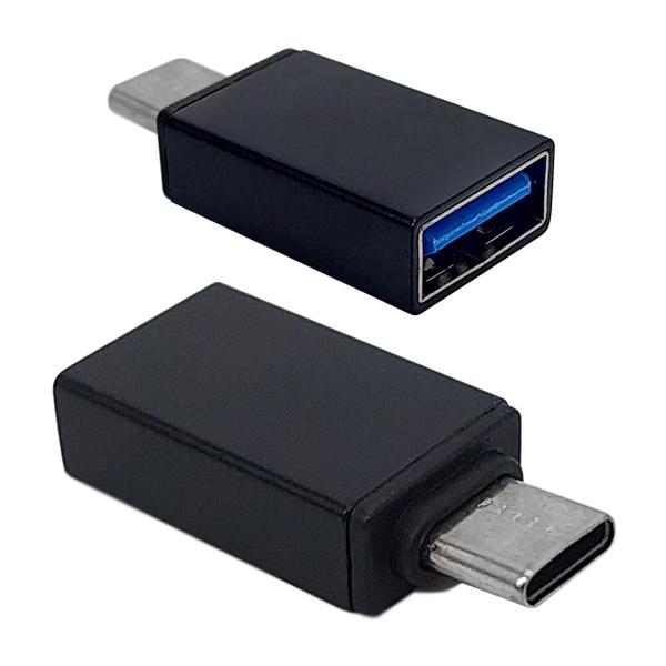 Imagem de Adaptador Tipo-C Macho X Usb Fêmea Gv Brasil, Preto Adt.1092