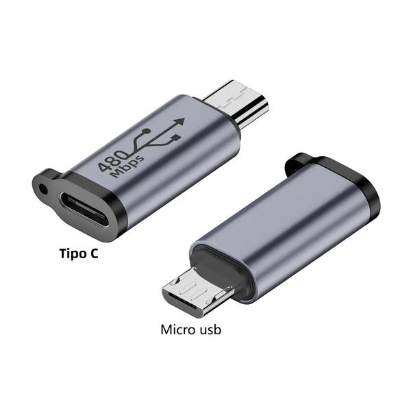 Imagem de Adaptador Tipo C, Micro USB e Mini USB para Fêmea