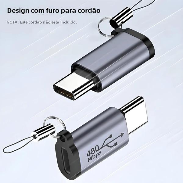 Imagem de Adaptador Tipo C, Micro USB e Mini USB para Fêmea