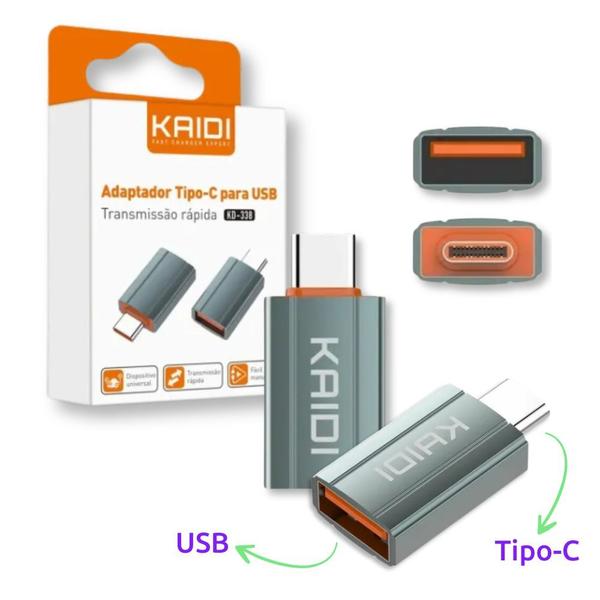 Imagem de Adaptador tipo-c para usb kaidi kd-338